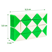 Головоломка Змійка Рубіка IGR67(Green) маленька 3,5x5,5 см, двокольорова. Зображення №2