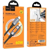 Кабель Type-C для Type-C "HOCO U144" 60W (1.2М) (черный). Изображение №3
