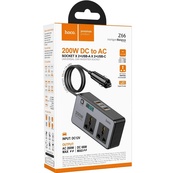 Перетворювач 24V-12V Hoco Z66 PD66W+QC3.0 (2USB/1Type-C/2xSocket/12V/AC200W). Зображення №2