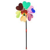 Детский ветрячок "Микс лета" MR 1592 цветок, диаметр 21 см, палочка 38 см. Изображение №3
