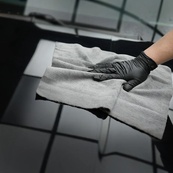 Серветка професійна мікрофібра 30х40 Detailing Ultra-soft "JYM" Сіра 400г/м. Изображение №4