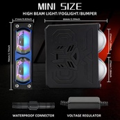 Фара-LED Прямокутник 40W 70*22*55mm 12-80V External SportLight A2 на дві лінзи W/Y. Изображение №2