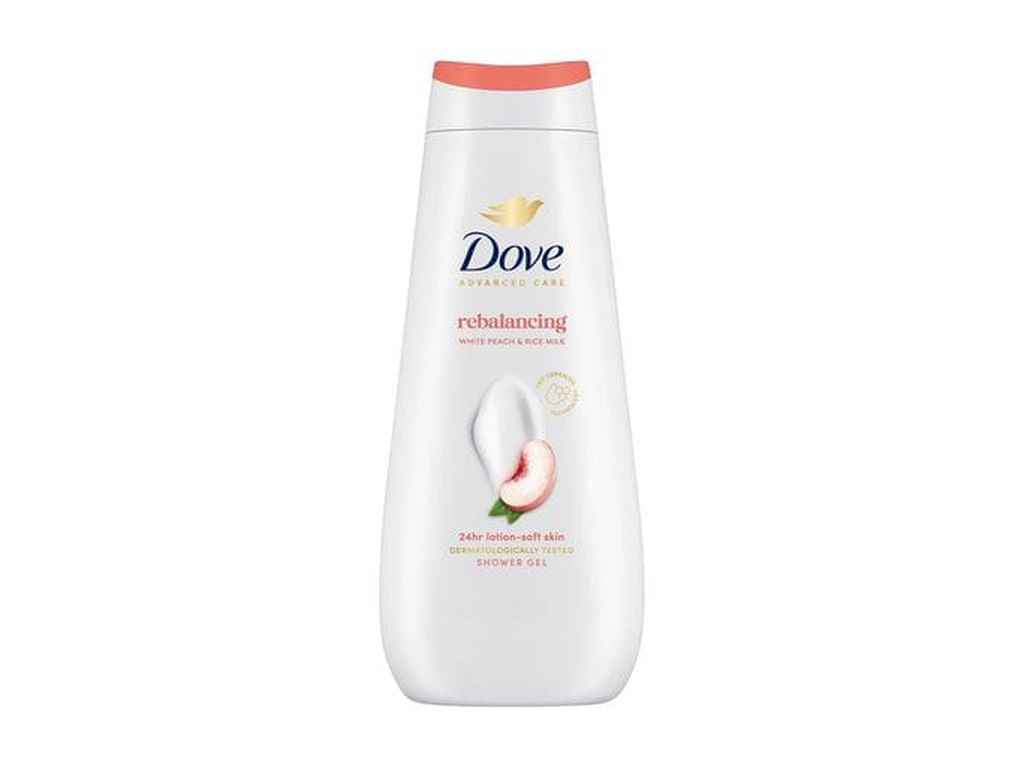 Гель для душу 400мл Білий персик та рисове молочко ТМ DOVE Гель для душу 400мл Білий персик та рисове молочко ТМ DOVE