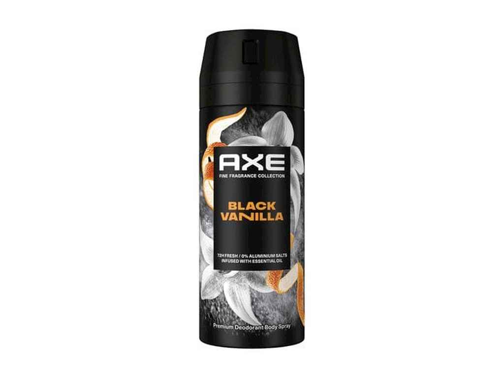 Дезодорант-спрей 150мл ФАЙН ФРАГРАНС Блек ванілла 72 години ТМ AXE Дезодорант-спрей 150мл ФАЙН ФРАГРАНС Блек ванілла 72 години ТМ AXE