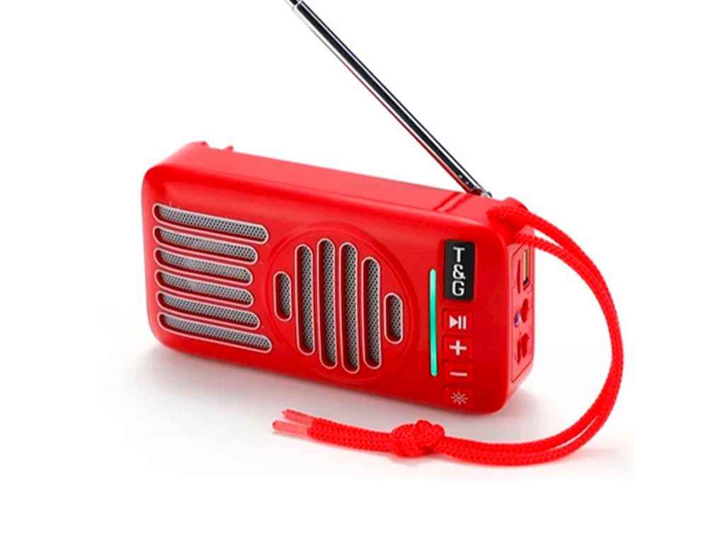 Портативна колонка Bluetooth TG368, speakerphone, радіо, сонячна батарея, red ТМTG Портативна колонка Bluetooth TG368, speakerphone, радіо, сонячна батарея, red ТМTG