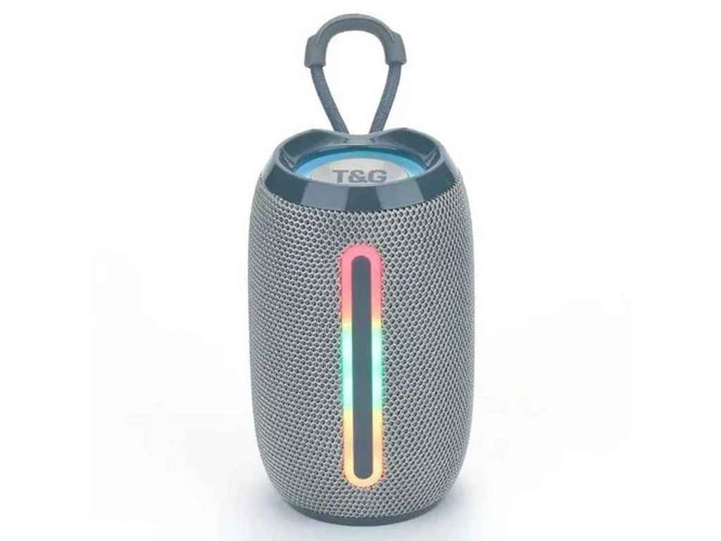 Портативна колонка Bluetooth TG653 з RGB підсвічуванням, speakerphone, радіо, grey ТМTG Портативна колонка Bluetooth TG653 з RGB підсвічуванням, speakerphone, радіо, grey ТМTG