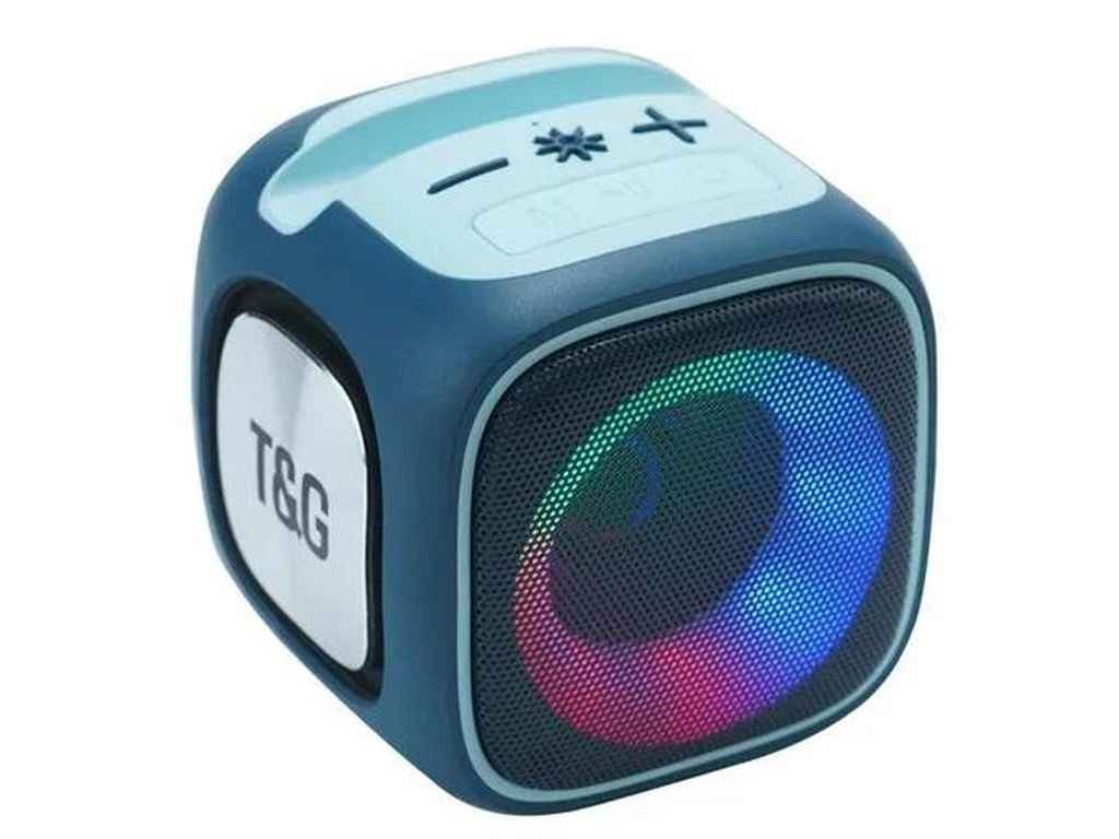 Портативна колонка Bluetooth TG359 з RGB підсвічуванням, speakerphone, радіо, blue ТМTG Портативна колонка Bluetooth TG359 з RGB підсвічуванням, speakerphone, радіо, blue ТМTG