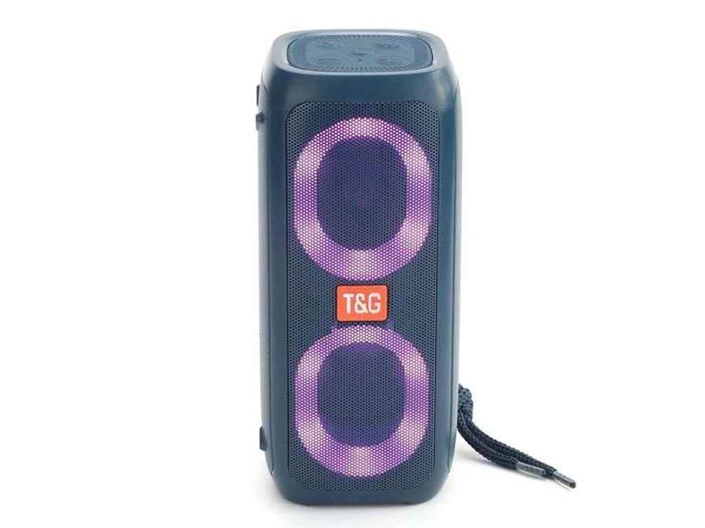 Портативна колонка Bluetooth TG333 з RGB підсвічуванням, speakerphone, радіо, blue ТМTG Портативна колонка Bluetooth TG333 з RGB підсвічуванням, speakerphone, радіо, blue ТМTG