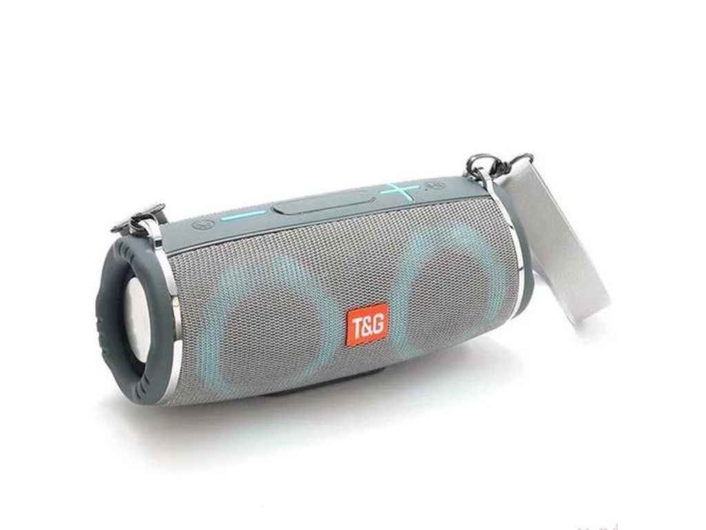 Портативна колонка Bluetooth TG642 з RGB підсвічуванням, speakerphone, радіо, grey ТМTG Портативна колонка Bluetooth TG642 з RGB підсвічуванням, speakerphone, радіо, grey ТМTG