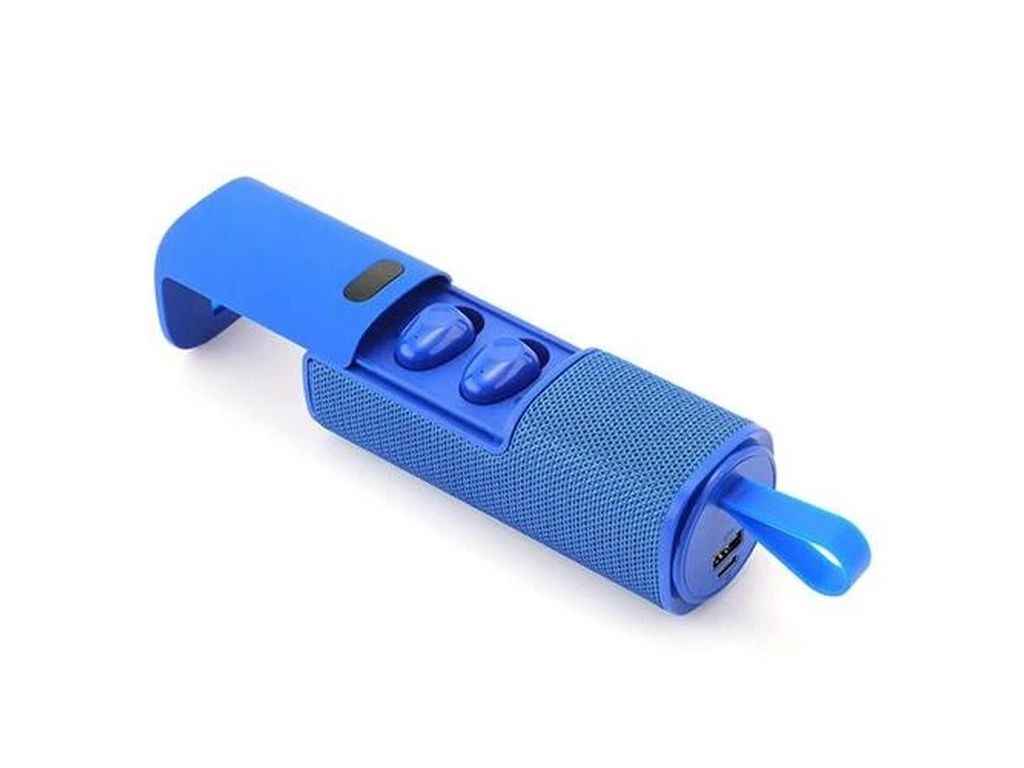 Портативна колонка Bluetooth з навушниками TG807, з функцією Power Bank, speakerphone, радіо, blue ТМTG Портативна колонка Bluetooth з навушниками TG807, з функцією Power Bank, speakerphone, радіо, blue ТМTG