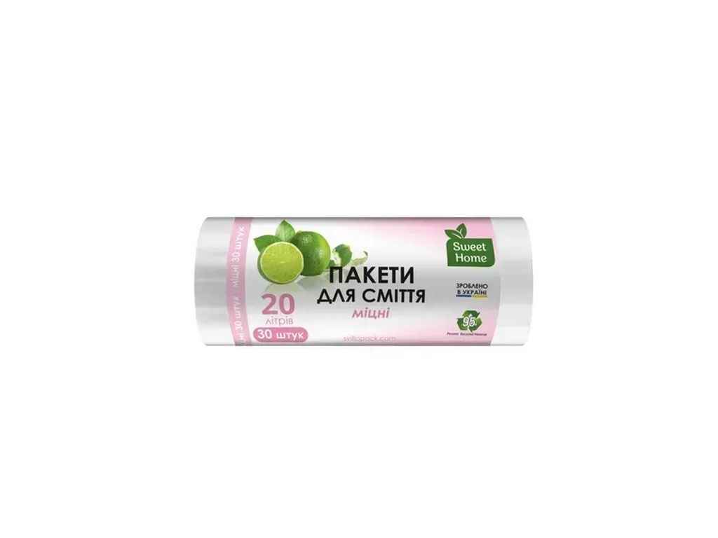 Пакети для сміття 30шт 20л «МІЦНІ» (білі) ТМ SWEET HOME Пакети для сміття 30шт 20л «МІЦНІ» (білі) ТМ SWEET HOME