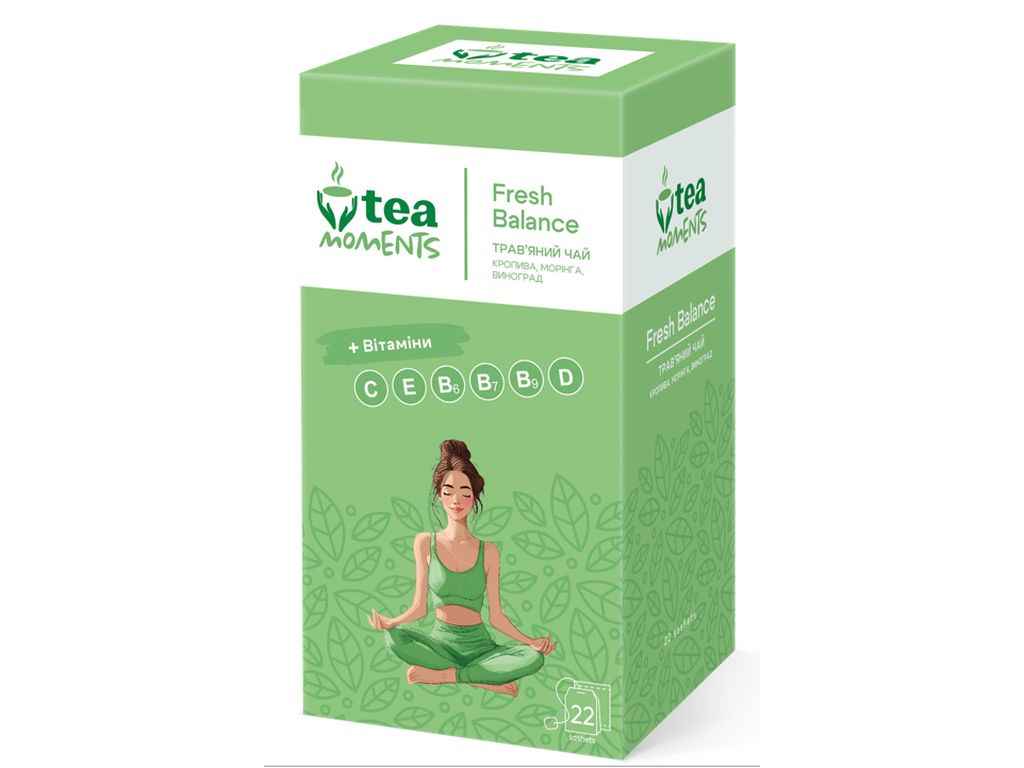 Чай фасований фруктовий та травяний Fresh Balance 1,8г ароматизований 22 пакетиків ТМTEA MOMENTS Чай фасований фруктовий та травяний Fresh Balance 1,8г ароматизований 22 пакетиків ТМTEA MOMENTS