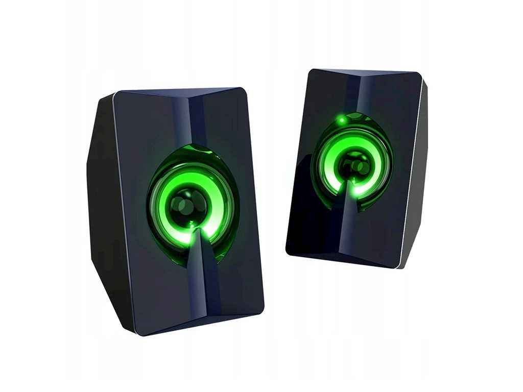 Колонка компютерна 2.0 S5 RGB USB 3.5 чорні 6W ТМT-WOLF Колонка компютерна 2.0 S5 RGB USB 3.5 чорні 6W ТМT-WOLF