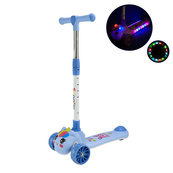 Детский самокат 3-х колесный SC2619(Blue) колеса PU, с музыкой и светом. Изображение №2