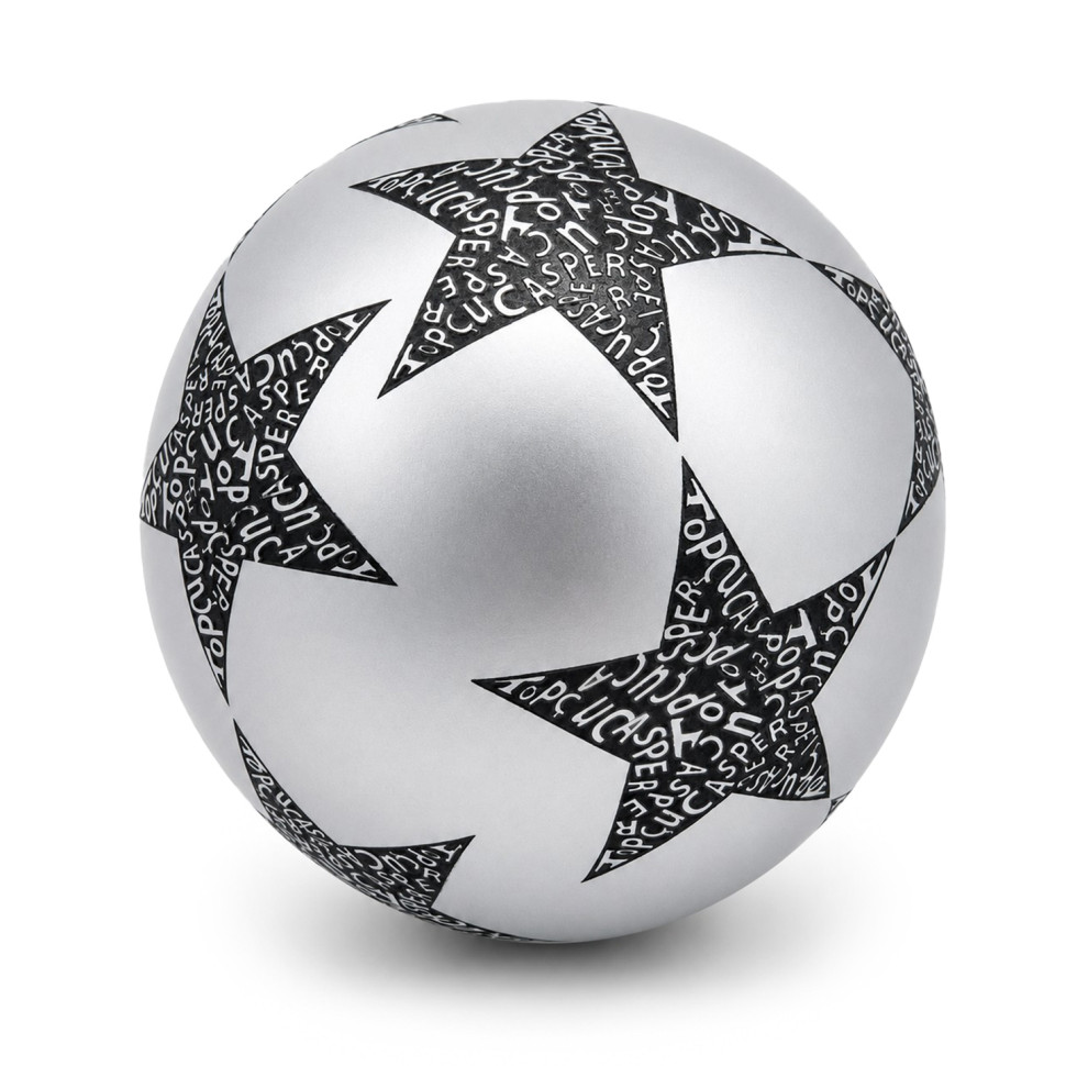 Дитячий гумовий м'яч Зірка RB20302(Silver) 60 грам, діаметр 18 см Дитячий гумовий м'яч Зірка RB20302(Silver) 60 грам, діаметр 18 см