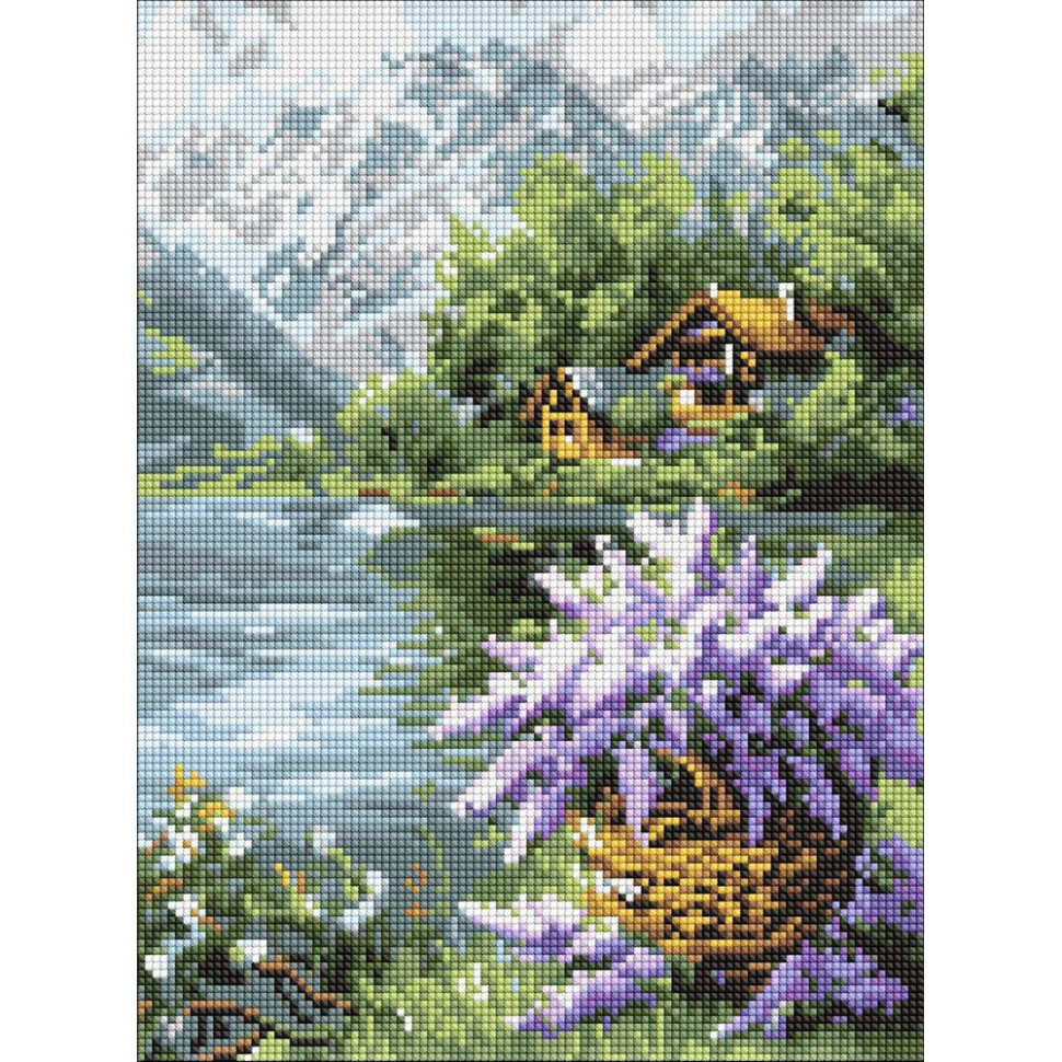Алмазная мозаика "Сиреневая корзинка" ©art_selena_ua AMO8098, 30х40 см Алмазная мозаика "Сиреневая корзинка" ©art_selena_ua AMO8098, 30х40 см