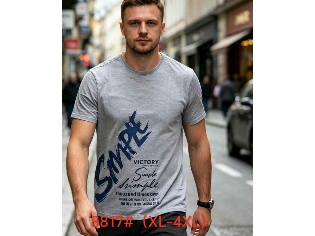 Футболка темно-сірий чол. арт.8817 р.2XL ТМ COSTOM Футболка темно-сірий чол. арт.8817 р.2XL ТМ COSTOM