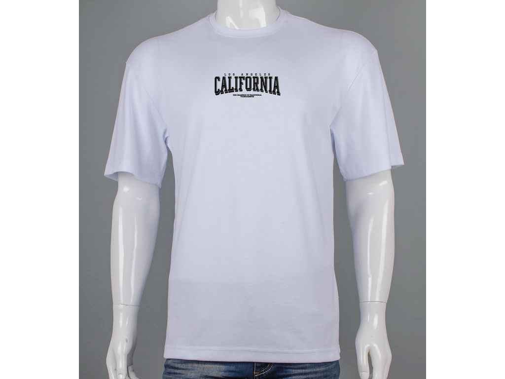 Футболка білий оверсайз California 3406м р.M ТМ FERO Футболка білий оверсайз California 3406м р.M ТМ FERO