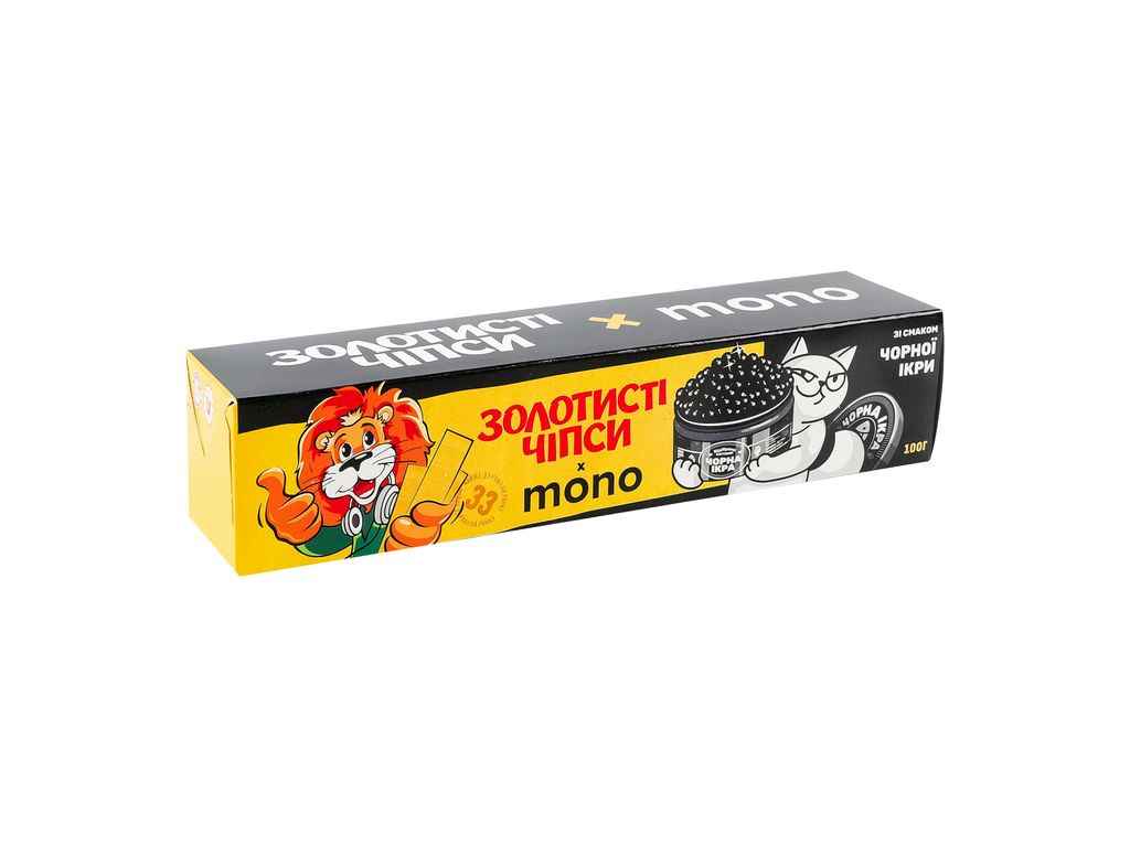 Чіпси картопляні Mono Чорна ікра 100г ТМЗОЛОТИСТІ Чіпси картопляні Mono Чорна ікра 100г ТМЗОЛОТИСТІ
