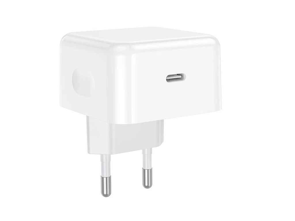 Мережевий зарядний пристрій PD Type-C C161A 3A/PD40W/QC3.0 білий ТМ HOCO Мережевий зарядний пристрій PD Type-C C161A 3A/PD40W/QC3.0 білий ТМ HOCO