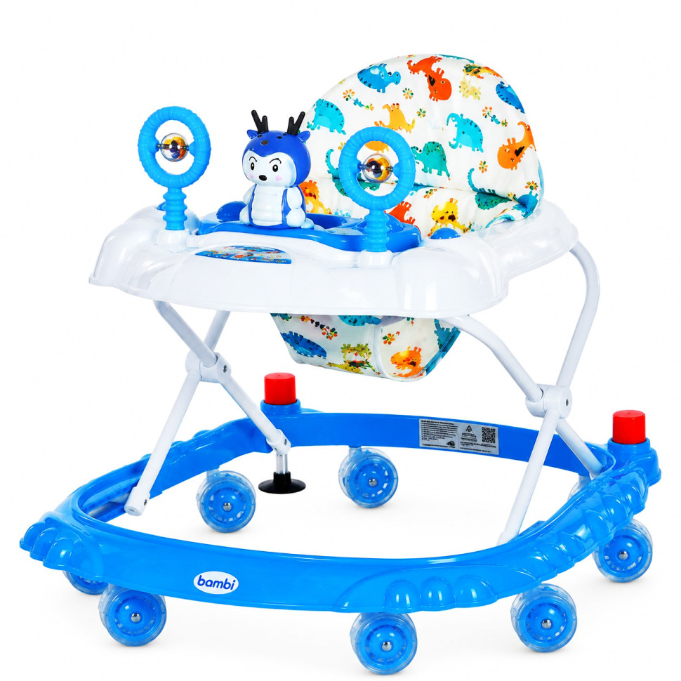 Детские Ходунки M 3168-1(Blue) музыкальные и световые эффекты, со стопором Детские Ходунки M 3168-1(Blue) музыкальные и световые эффекты, со стопором