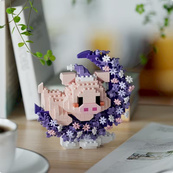 Детский конструктор Розовая свинка 8981 серии "Cute Moon", 474 детали. Изображение №3