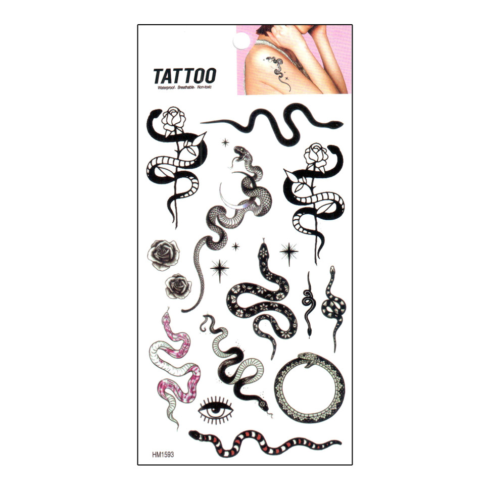 Тимчасове татуювання "Snakes Tattoo" 1020-HM1593 Тимчасове татуювання "Snakes Tattoo" 1020-HM1593