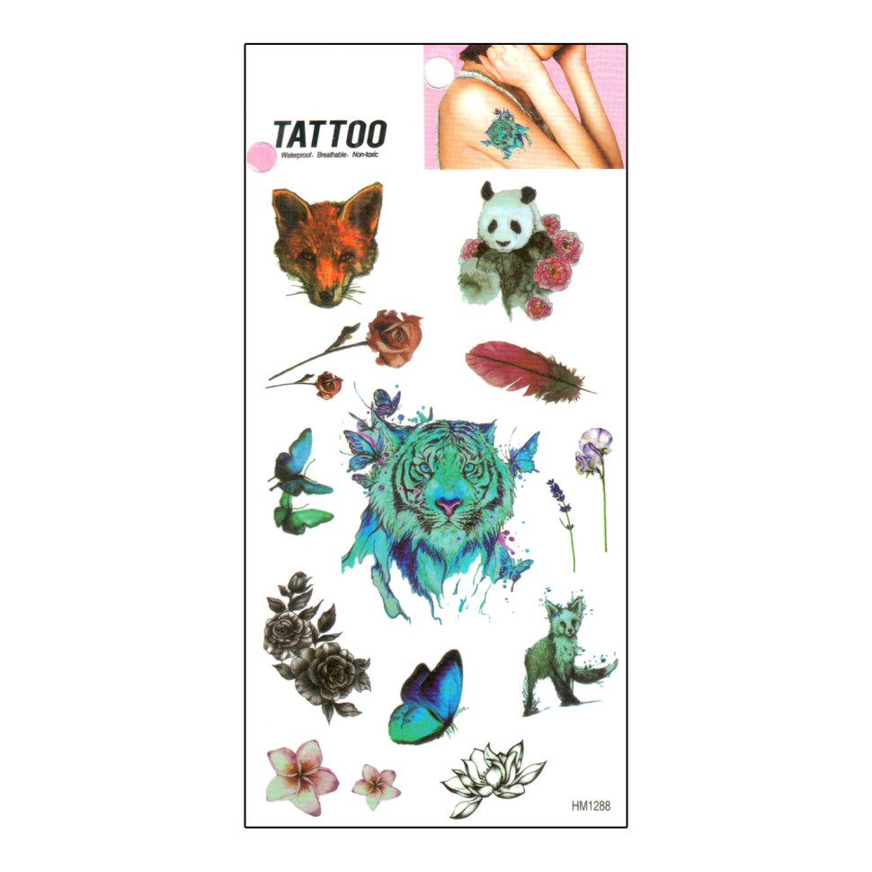 Тимчасове татуювання "Animals Tattoo" 1020-HM1288 Тимчасове татуювання "Animals Tattoo" 1020-HM1288