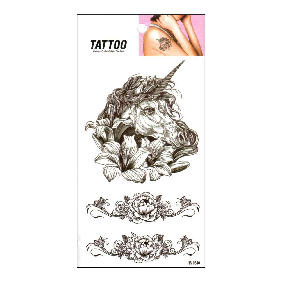 Тимчасове татуювання "Єдиноріг Tattoo" 1020-HM1540 Тимчасове татуювання "Єдиноріг Tattoo" 1020-HM1540