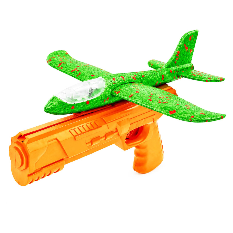 Ігровий набір Літак на запуску TD202375(Green-Orange) 23 см, зі світлом Ігровий набір Літак на запуску TD202375(Green-Orange) 23 см, зі світлом