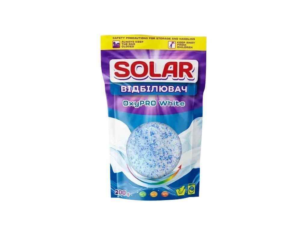 Відбілювач 200г для тканин Кисневий OXYPRO WHITE ТМ SOLAR Відбілювач 200г для тканин Кисневий OXYPRO WHITE ТМ SOLAR