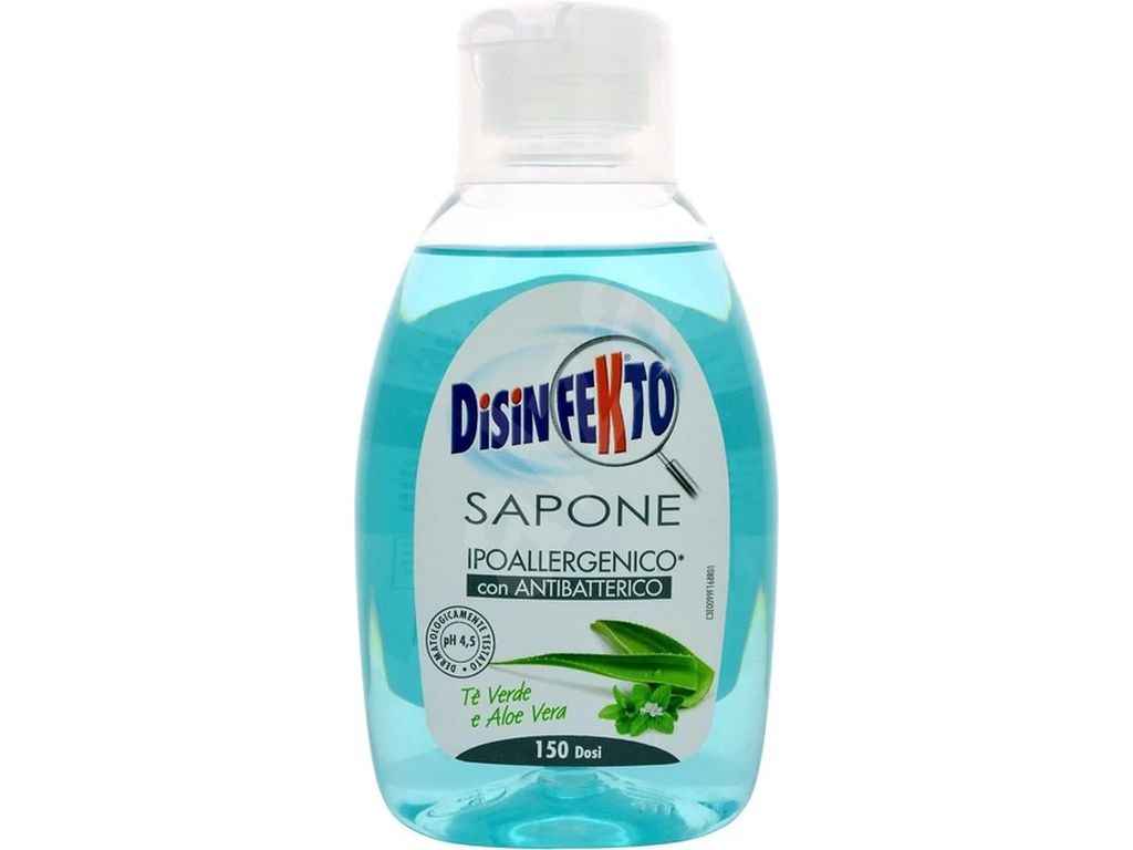 Мило рідке 300мл Антибактеріальне SAPONE Гіпоалергенне ТМDISINFEKTO Мило рідке 300мл Антибактеріальне SAPONE Гіпоалергенне ТМDISINFEKTO