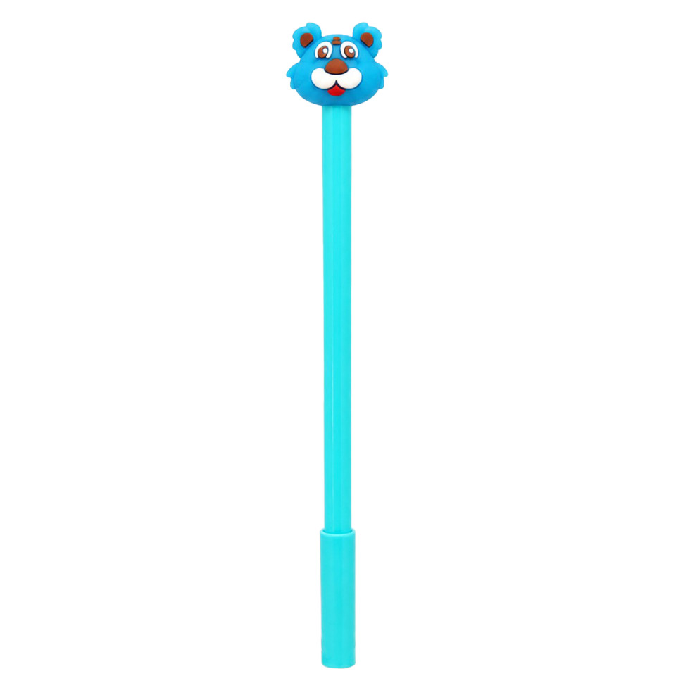 Ручка дитяча з іграшкою "Тигр" C0117-V(Blue) гелева, синя Ручка дитяча з іграшкою "Тигр" C0117-V(Blue) гелева, синя