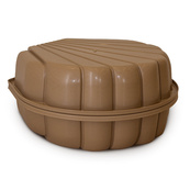 Детская песочница-бассейн "Ракушка" 01236/01eco коричневый, с крышкой. Изображение №2 Детская песочница-бассейн "Ракушка" 01236/01eco коричневый, с крышкой. Изображение №2