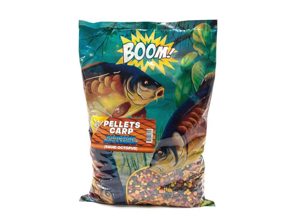 Принада в гранулах Pellets Кальмар-Восьминіг 4-22мм 1кг Спод Мікс ТМ BOOM Принада в гранулах Pellets Кальмар-Восьминіг 4-22мм 1кг Спод Мікс ТМ BOOM