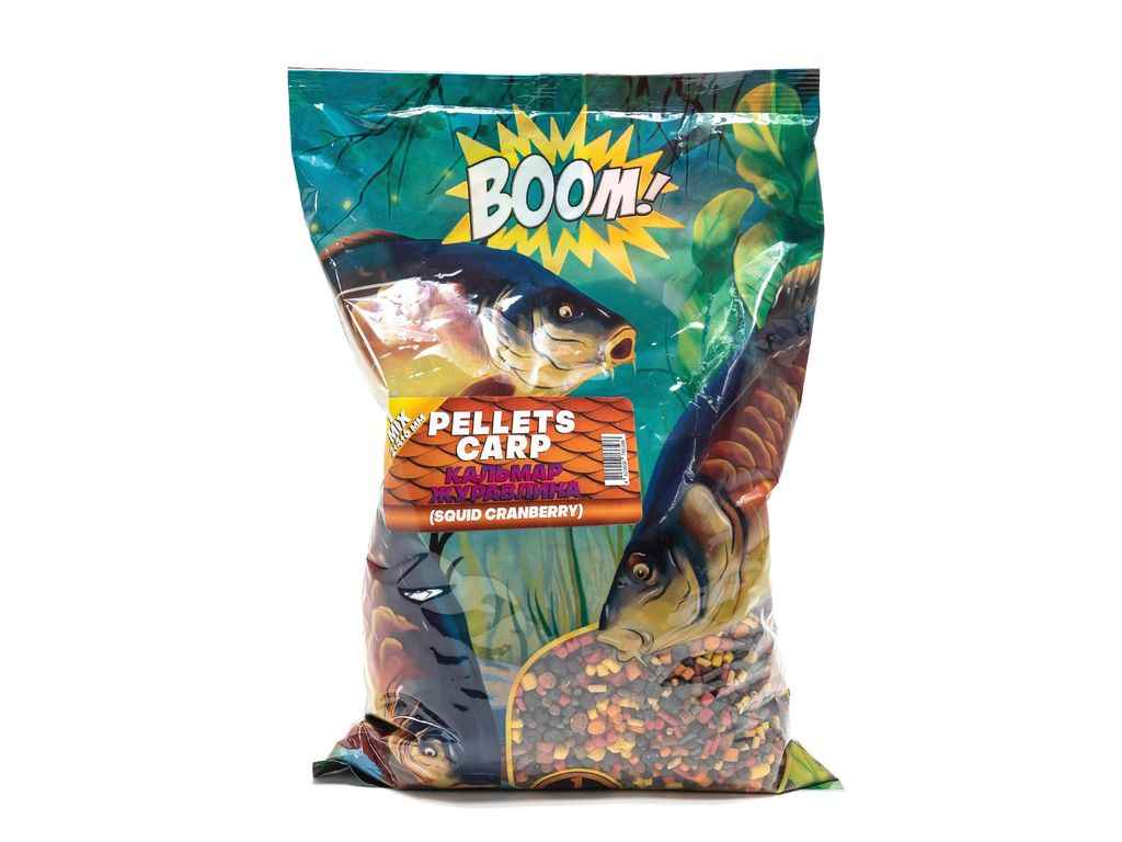 Принада в гранулах Pellets Кальмар-Журавлина 4-22мм 1кг Спод Мікс ТМ BOOM Принада в гранулах Pellets Кальмар-Журавлина 4-22мм 1кг Спод Мікс ТМ BOOM