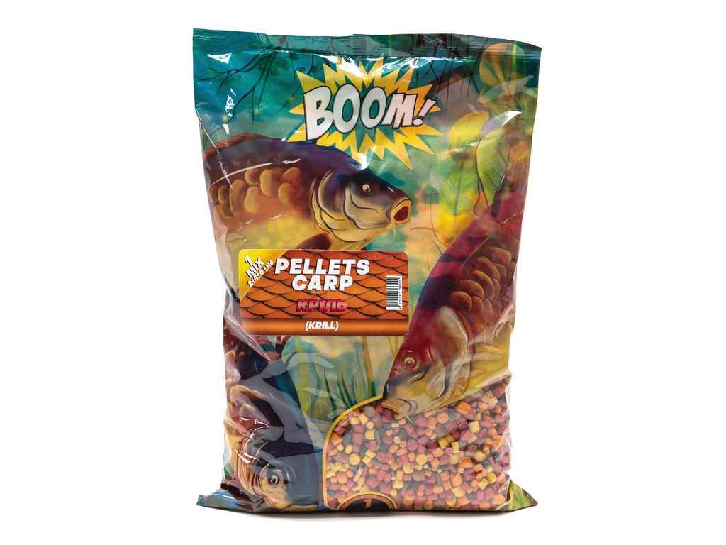 Принада в гранулах Pellets Кріль 4-22мм 1кг Спод Мікс ТМ BOOM Принада в гранулах Pellets Кріль 4-22мм 1кг Спод Мікс ТМ BOOM