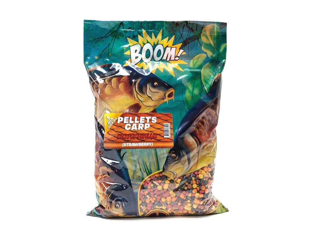 Принада в гранулах Pellets Полуниця 4-22мм 1кг Спод Мікс ТМ BOOM Принада в гранулах Pellets Полуниця 4-22мм 1кг Спод Мікс ТМ BOOM