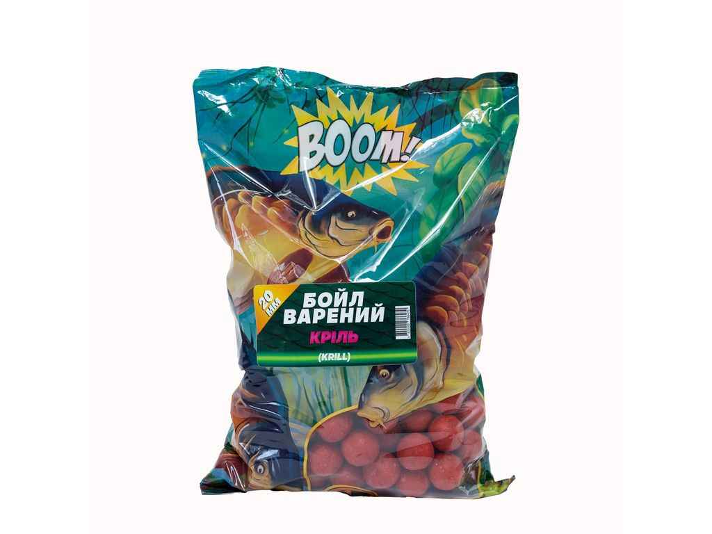 Бойли варені 20мм Кріль 1кг ТМ BOOM Бойли варені 20мм Кріль 1кг ТМ BOOM