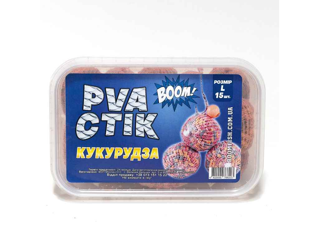 Стік ПВА L 35см Кукурудза 15шт ТМBOOM Стік ПВА L 35см Кукурудза 15шт ТМBOOM