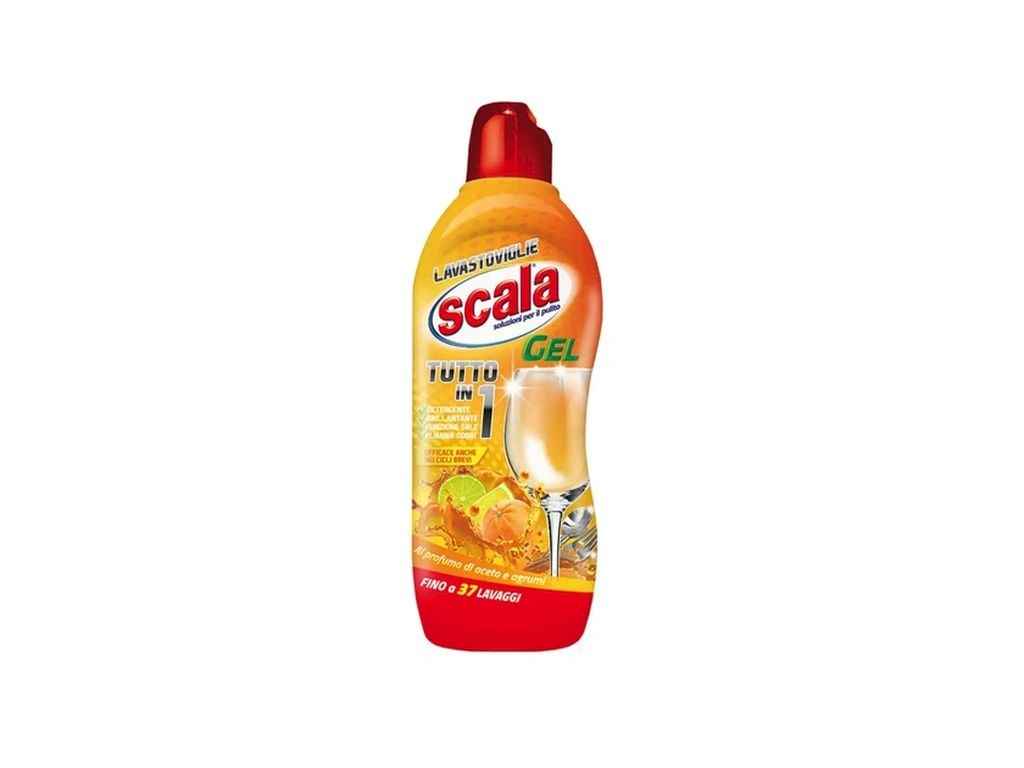 Гель для посудомийних машин 750мл для миття посуду Lavastoviglie Gel Citrus ТМ SCALA Гель для посудомийних машин 750мл для миття посуду Lavastoviglie Gel Citrus ТМ SCALA