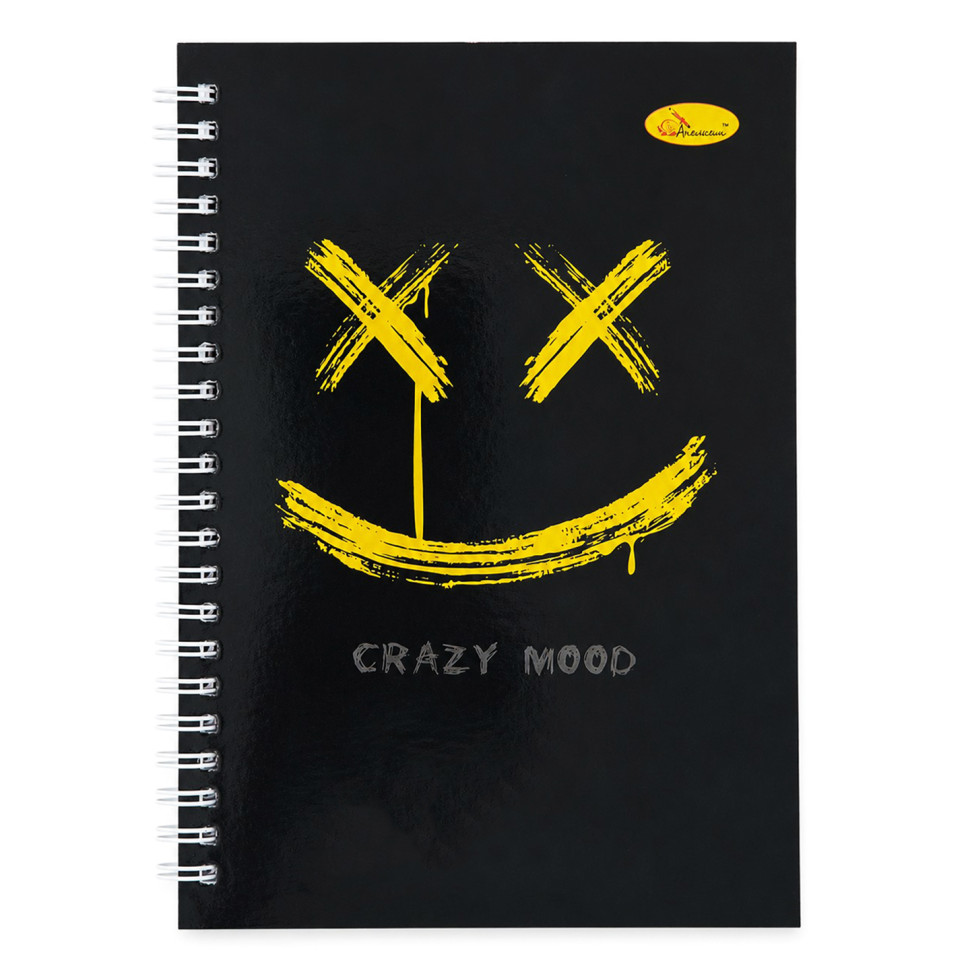 Блокнот для записей Crazy Mood АП-1708-1 А5, 80 листов, пружина сбоку Блокнот для записей Crazy Mood АП-1708-1 А5, 80 листов, пружина сбоку