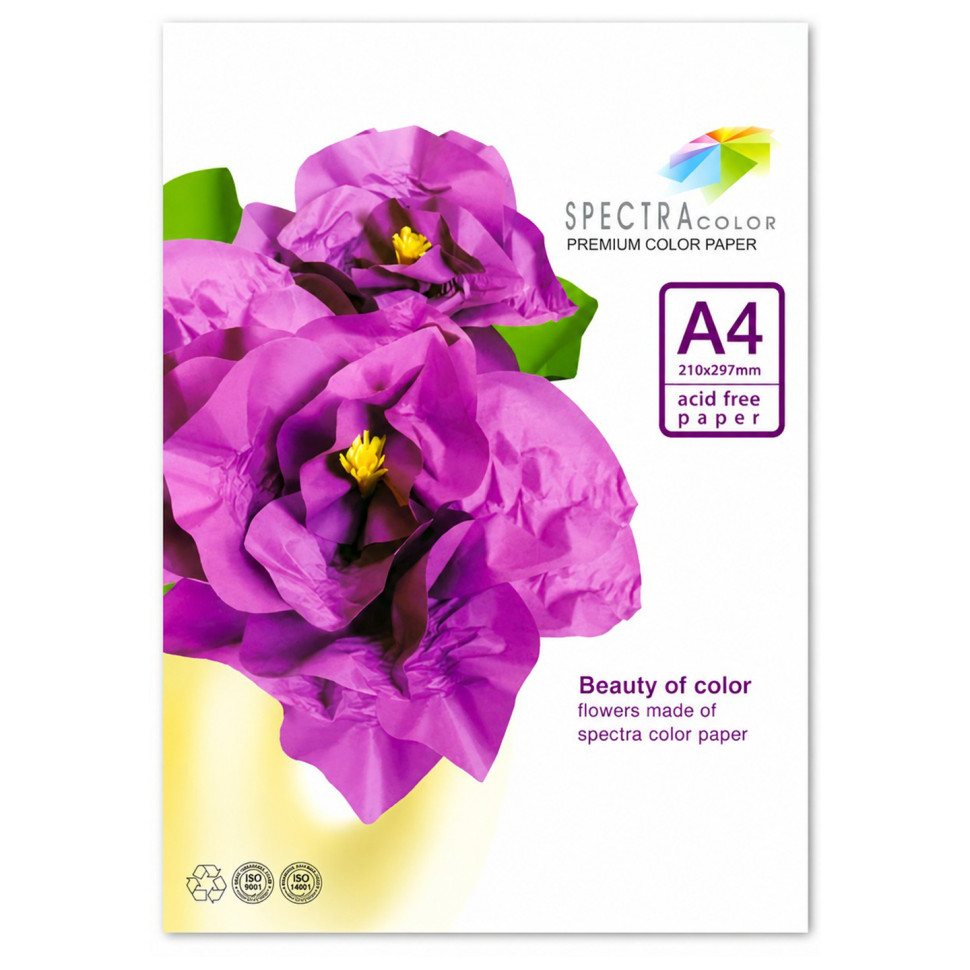 Цветная бумага Spectra Color 16.4253 А4, 5 цветов, 50 листов, 160 г/м² Цветная бумага Spectra Color 16.4253 А4, 5 цветов, 50 листов, 160 г/м²