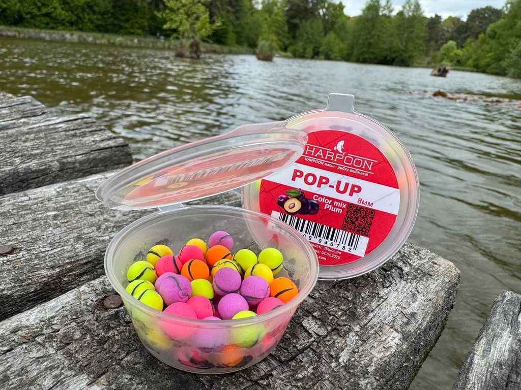 Бойли плаваючі 8мм слива 45г COLOR MIX ТМ HARPOON Бойли плаваючі 8мм слива 45г COLOR MIX ТМ HARPOON