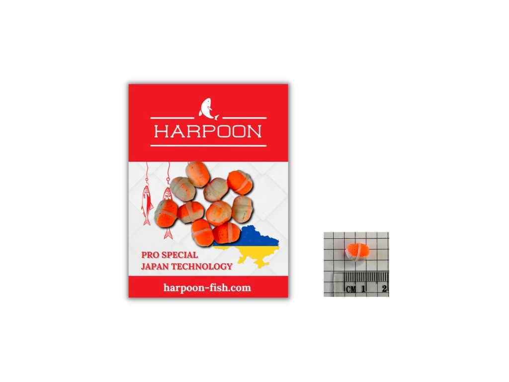 Міні-Бойл з резинкою плаваючі 9*8мм Краб/Мідія ТМ HARPOON Міні-Бойл з резинкою плаваючі 9*8мм Краб/Мідія ТМ HARPOON