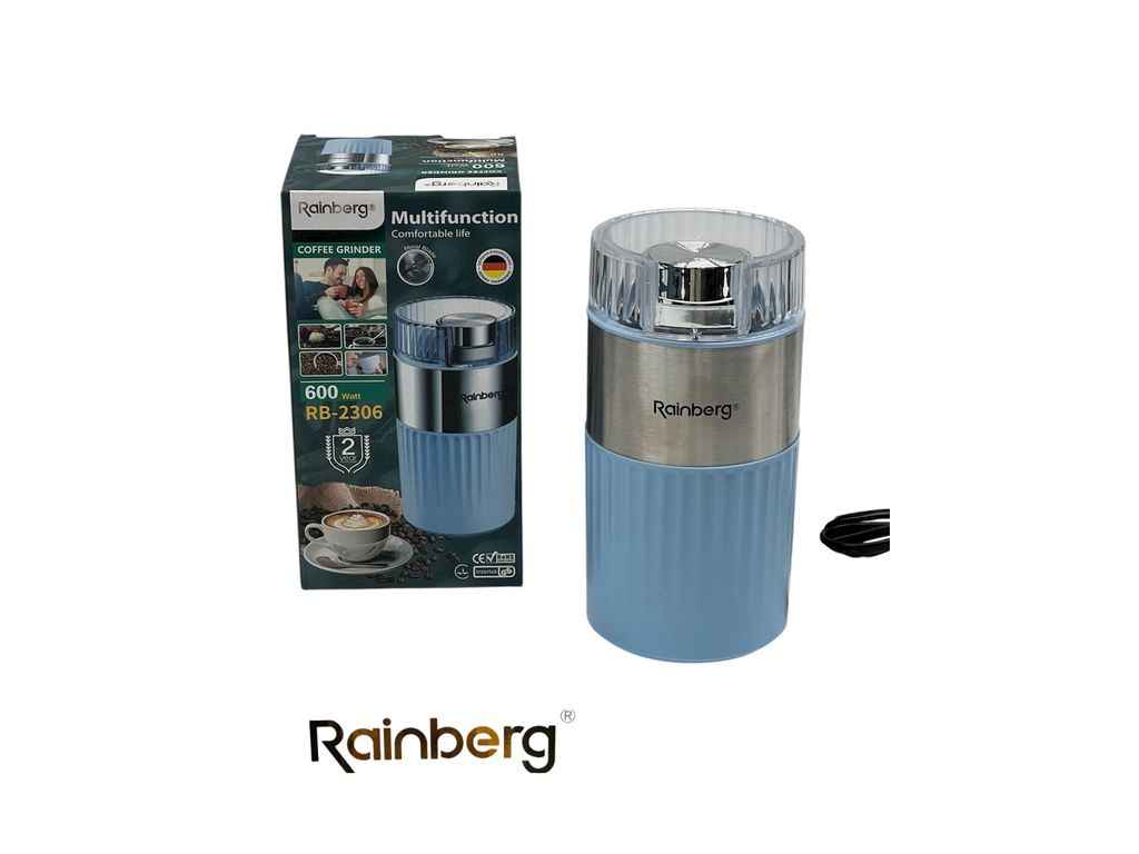 Кавомолка 600Вт RB-2306 блакитний ТМ RAINBERG Кавомолка 600Вт RB-2306 блакитний ТМ RAINBERG