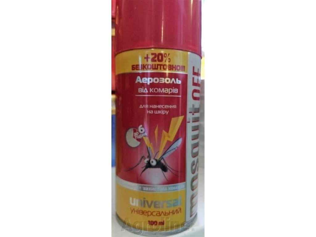 Аерозоль від комарів 100мл20% ТМ MOSQUITOFF Аерозоль від комарів 100мл20% ТМ MOSQUITOFF