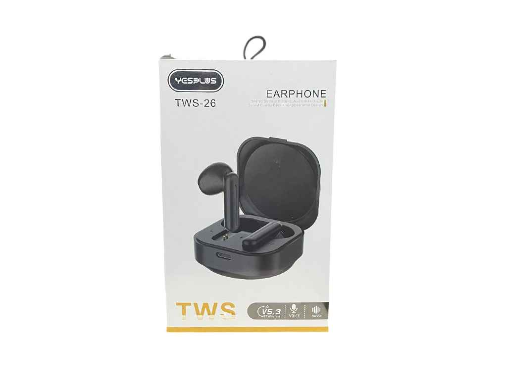 Навушники бездротові вкладиші білі Bluetooth TWS-26 ТМ YESPLUS Навушники бездротові вкладиші білі Bluetooth TWS-26 ТМ YESPLUS