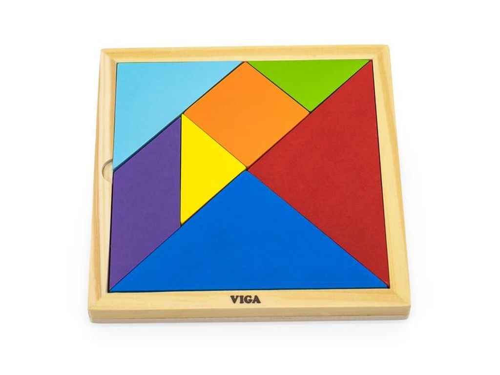 Гра-головоломка Кольоровий деревяний танграм, 7 ел. (55557) ТМ Viga Toys Гра-головоломка Кольоровий деревяний танграм, 7 ел. (55557) ТМ Viga Toys