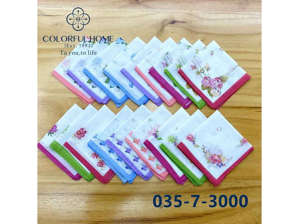 Носовичок 28*28 арт.035-7 10шт/уп ТМ COLORFULHOME Носовичок 28*28 арт.035-7 10шт/уп ТМ COLORFULHOME